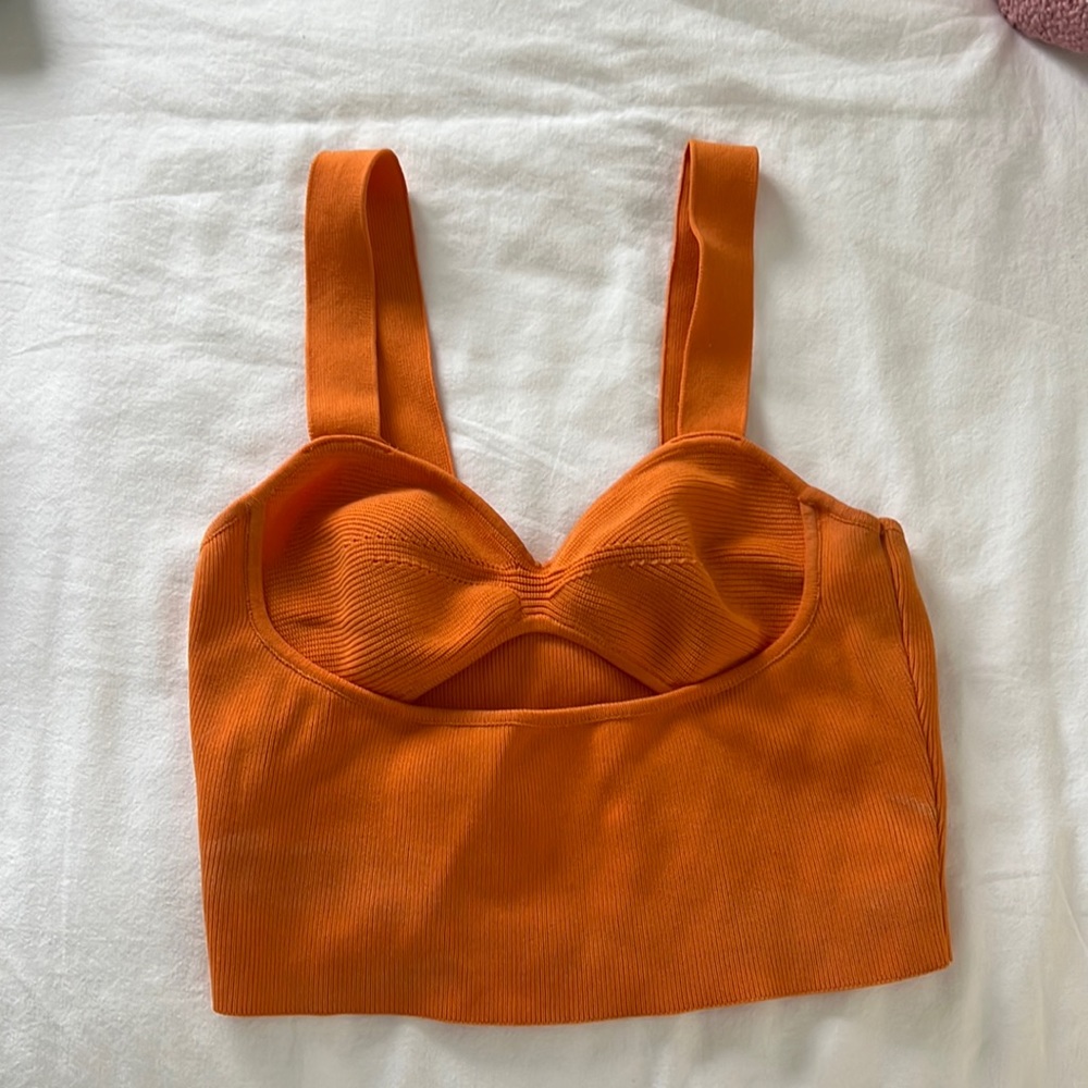 Orange zara tank